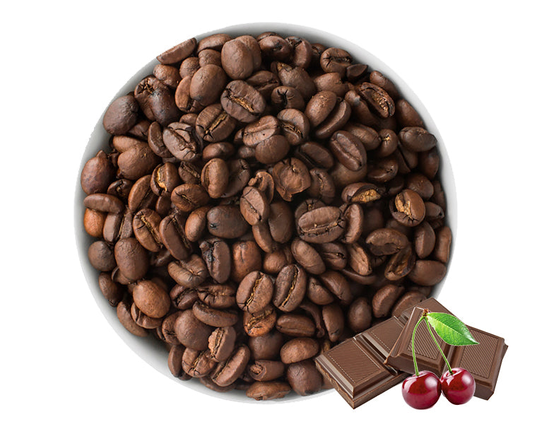 Coffee Choco-Cherry (Cantata) with notes of ripe cherries and a dark chocolate.